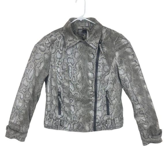 KUT from the Kloth Jackets & Blazers - EUC Kut From The Kloth Faux Snakeskin Print Moto Jacket Size XL